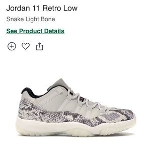 Jordan 11 Retro Low Snake Light Bone